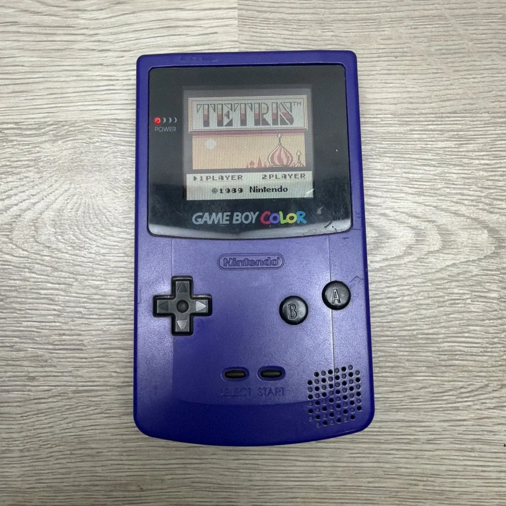 Nintendo Game Boy Blue Handheld System CGB-001 Battery Powered W/ Tetris Game